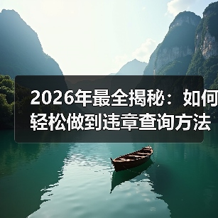2026年最全揭秘：如何轻松做到违章查询方法的实操指南（图2）