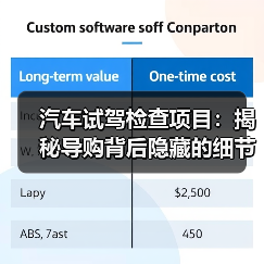 汽车试驾检查项目：揭秘导购背后隐藏的细节技巧（图3）
