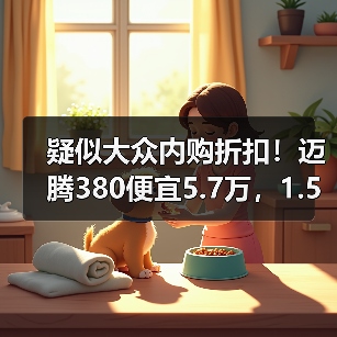 疑似大众内购折扣！迈腾380便宜5.7万，1.5T卖13.5万