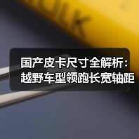 国产皮卡尺寸全解析：越野车型领跑长宽轴距新高度（图2）